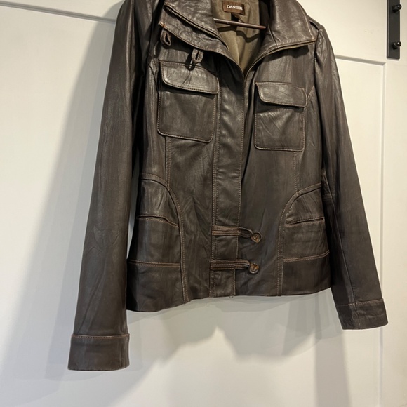 Danier Leather Bomber Jacket - Picture 2 of 3